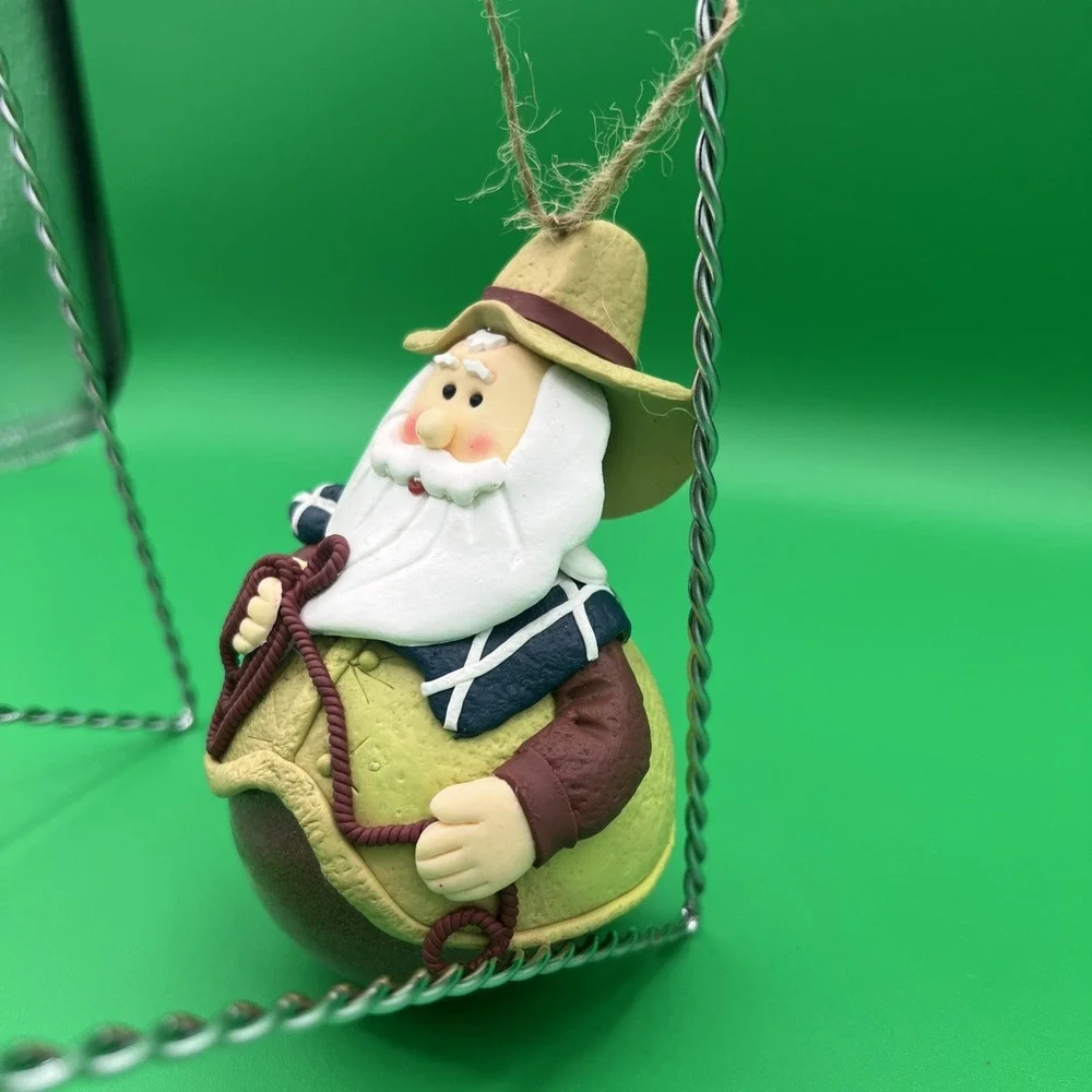 Cowboy‎ Santa Claus Round up Christmas Ornaments 5